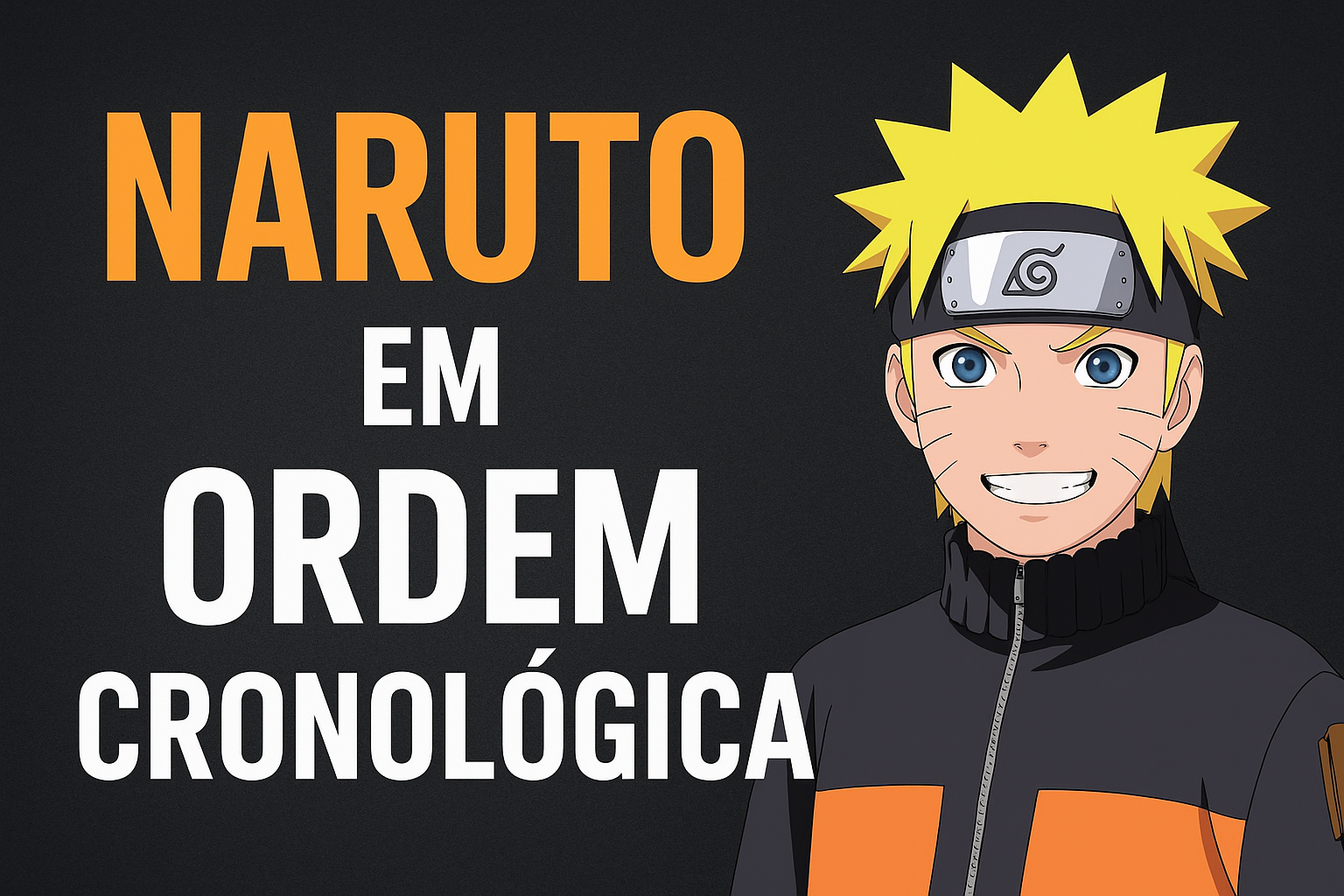 “Imagem promocional em estilo gráfico 2D sobre Naruto, com fundo laranja e detalhes chamativos representando o universo ninja.”